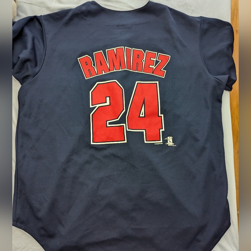 Cleveland Indians vintage baseball Jersey 24 True Fan Manny Ramirez size XL